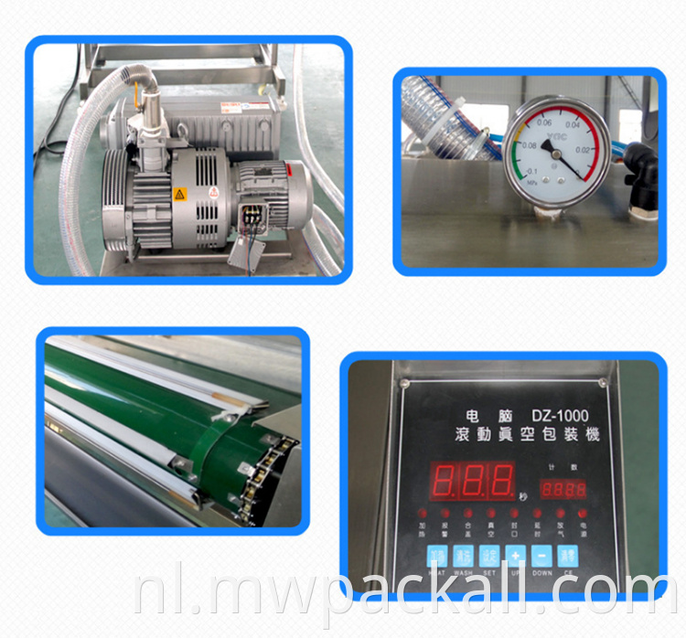 10 kg auto continu rollend vacuüm stikstofinjectie vleesverpakkingsmachine